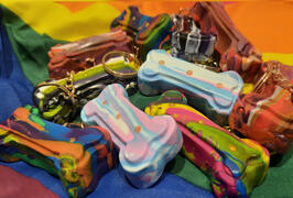 Pride bones keychains